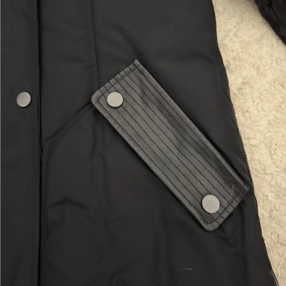 Nicole Benisti Black Puffer Jacket with Fur Trim - Picture 3 of 5